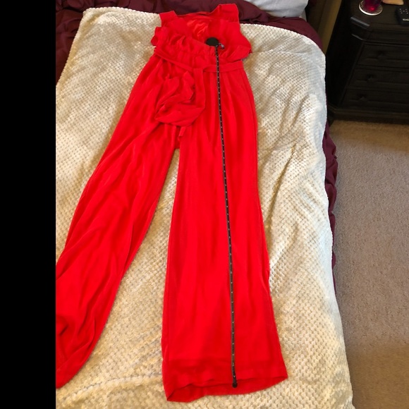 Fashion Nova Red Jumpsuit - Picture 7 of 13